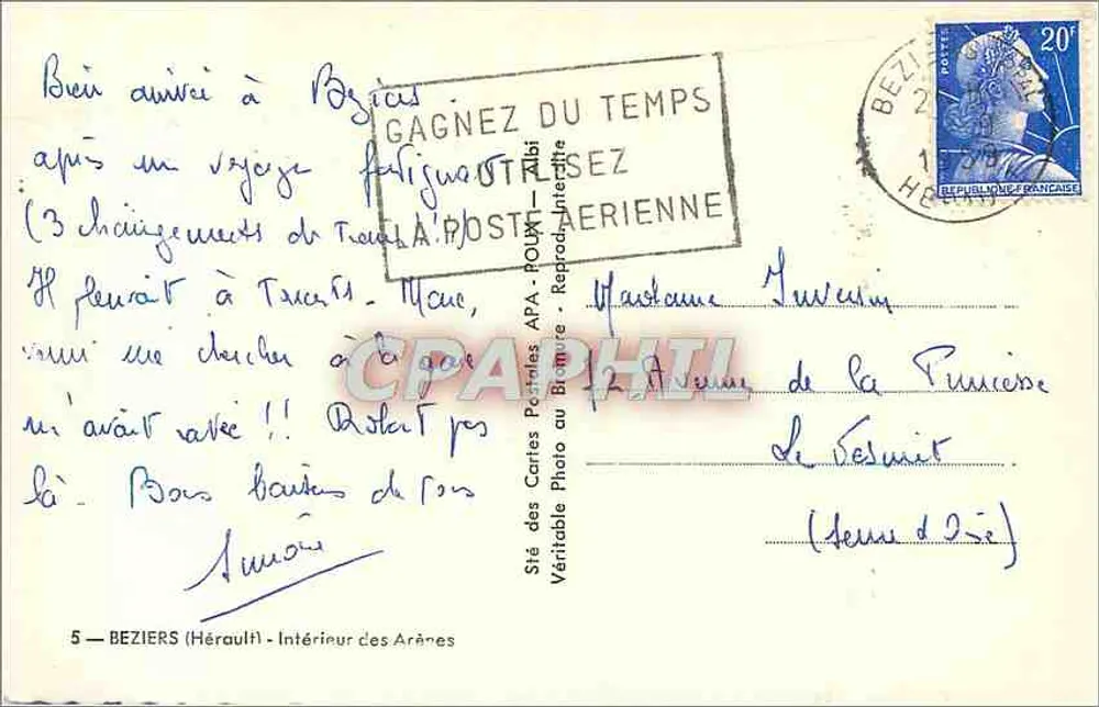 Arènes de Béziers — Interior — editor APA, n°5 - Verso