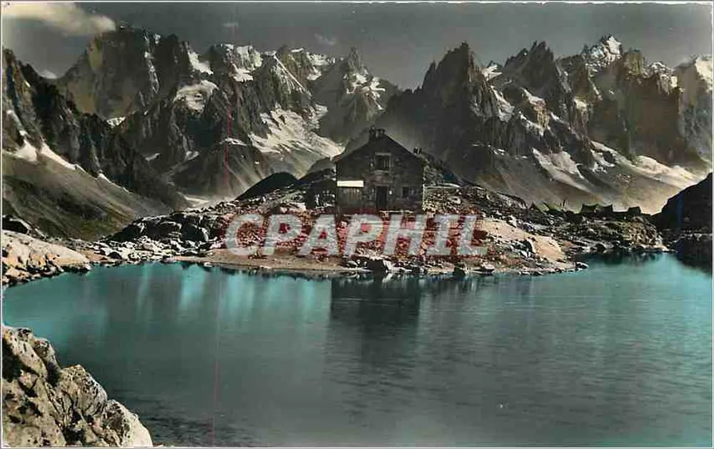 Mirage au Lac Blanc — Grandes Jorasses, Dent du Géant et Aig. de Chamonix — Éditeur Touring, n° 2145 - Recto