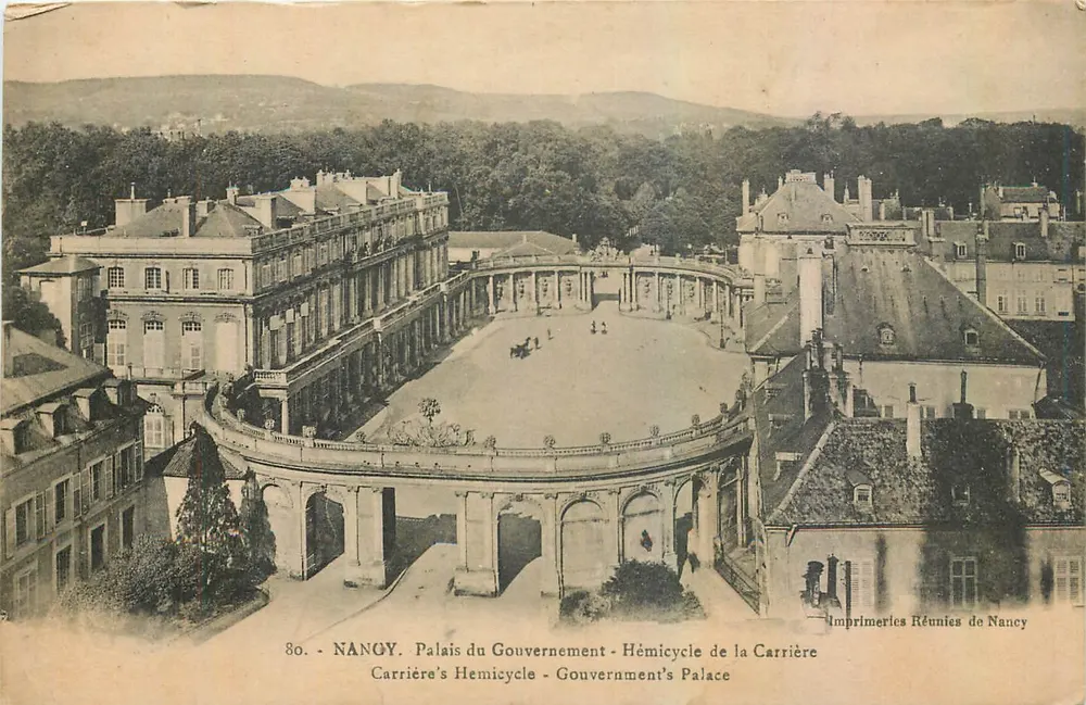 Nancy - Palast des Regierungs - Hemicycle der Carrière - Imprimeries Réunies de Nancy - Vorderseite