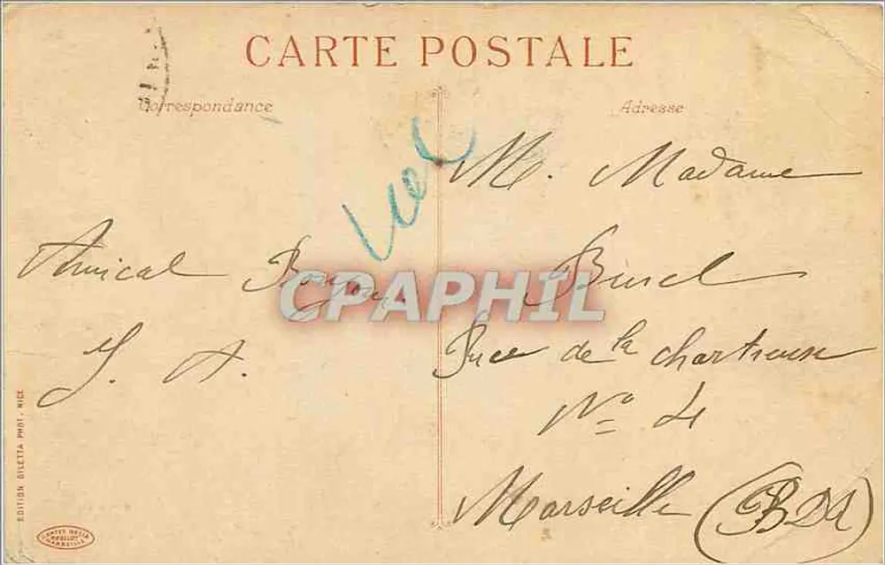 NICE - Promenade du Midi - Allée des Palmiers — Éditeur G. A. (Nice) n°130 - Verso