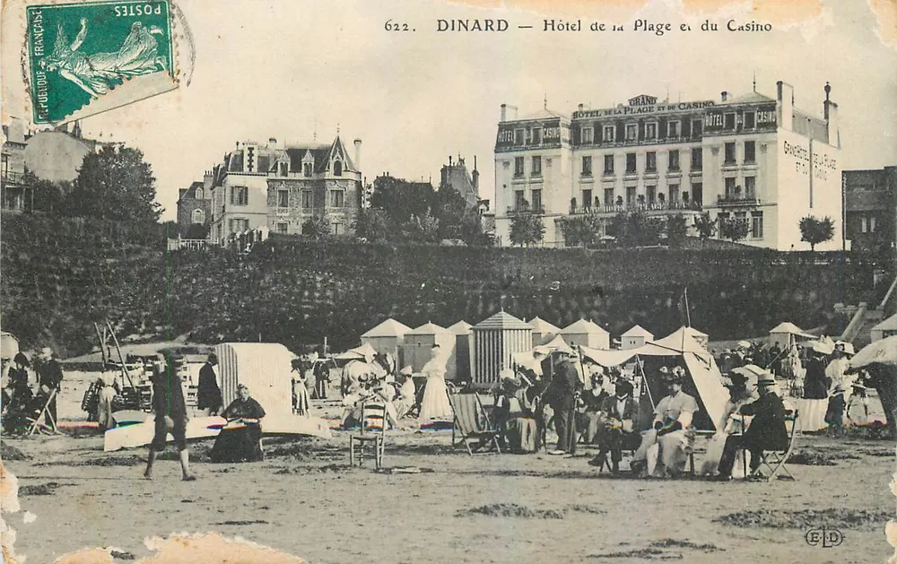 Dinard — Hôtel de la Plage et du Casino — Éditeur C. L. D. n° 622 - Recto