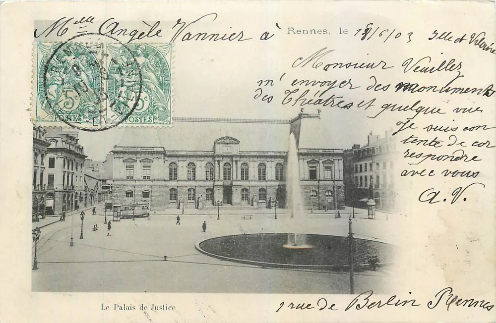 The Palace of Justice — Rennes — Unknown Publisher, Series Number Not Visible - Front