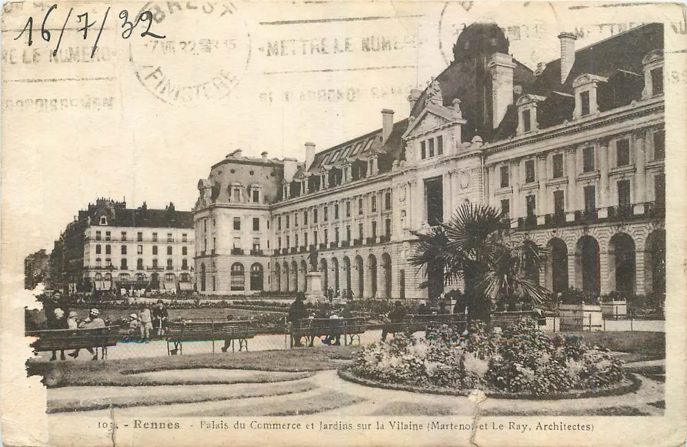 Rennes - Palais du Commerce und Gärten an der Vilaine (Marteno und Le Ray, Architekten) - Vorderseite