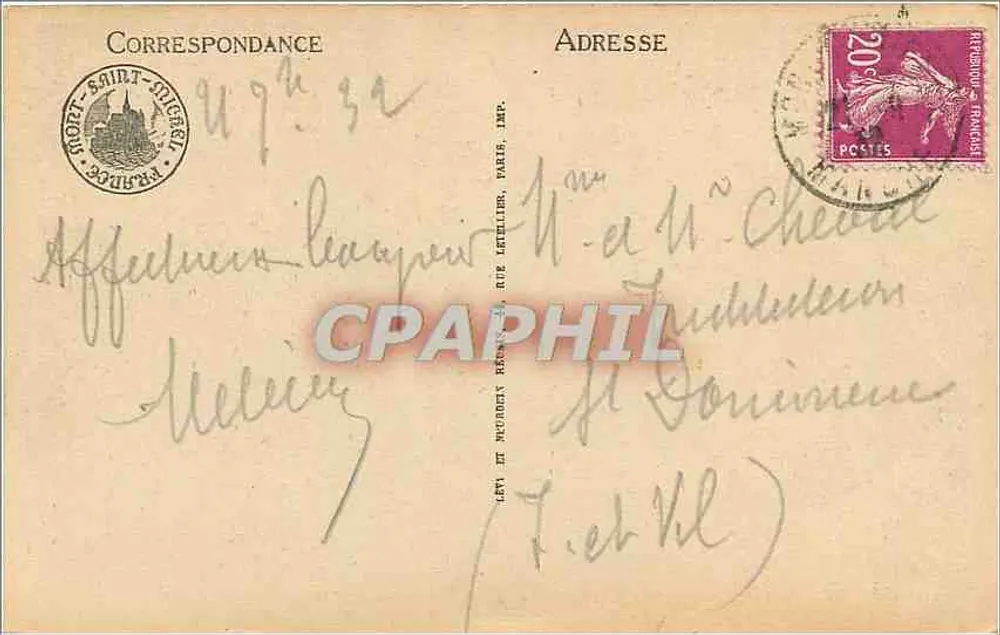 Abtei Mont-Saint-Michel — Die Rittersaal — ND - Rückseite