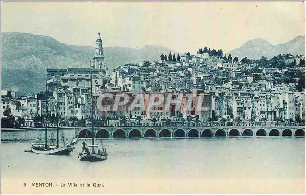 Menton - La Ville et le Quai — n°5 - Recto