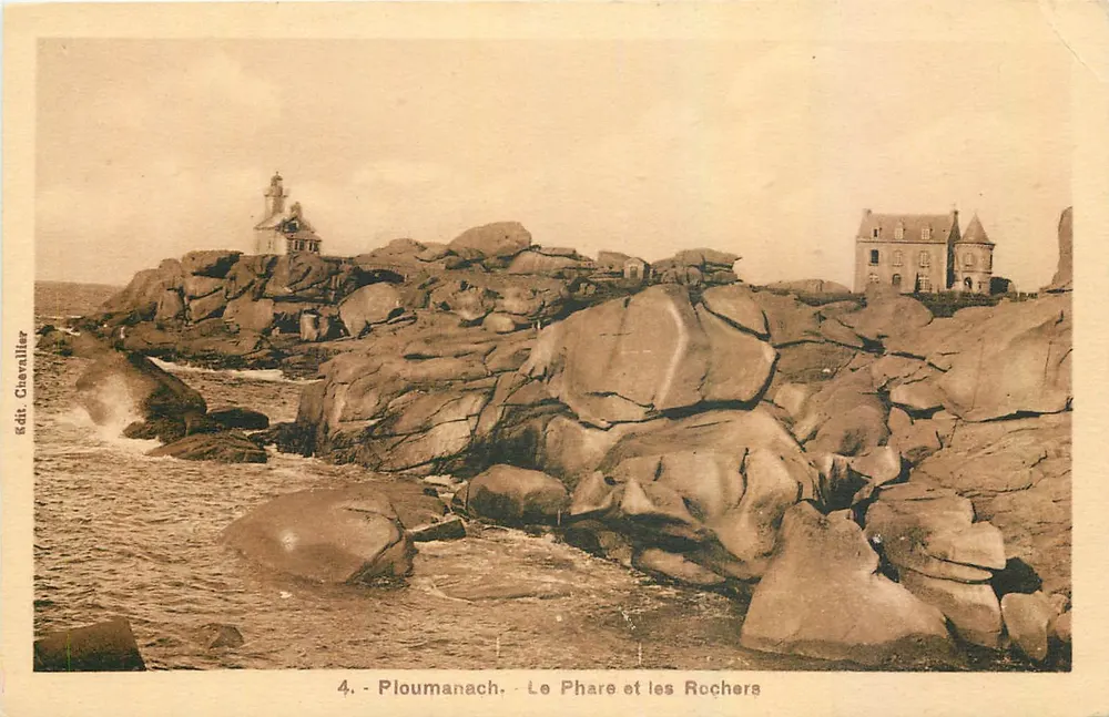 Ploumanach - O Farol e as Rochas — éd. Chevallier, n°4 - Frente