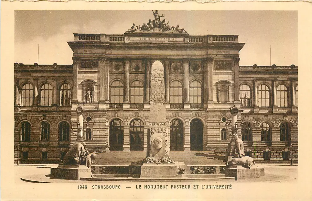 Strasbourg — Le Monument Pasteur et l'Université — 1949 - Awers