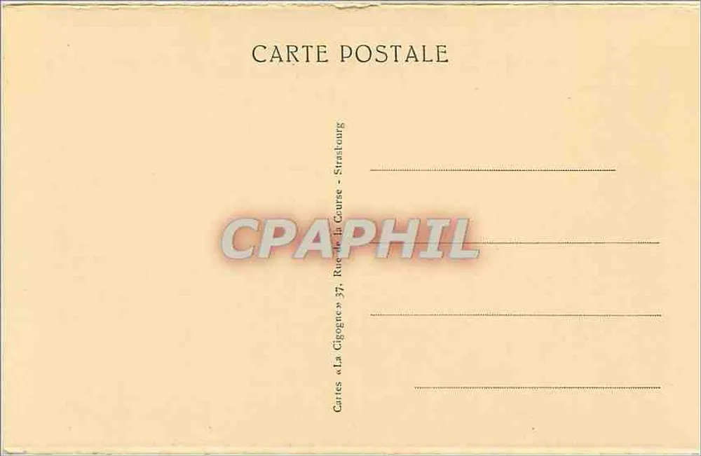Strasbourg — A Pequena Veneza — Cartes à la Cigogne - Verso