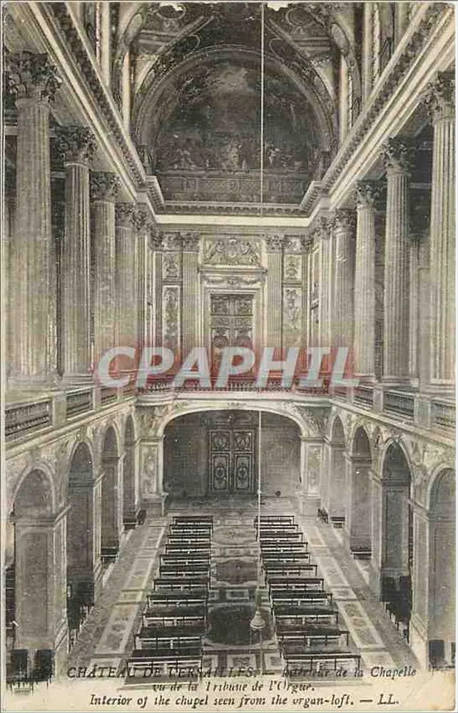 Castelo de Dernailles — Interior da capela vista da tribuna do órgão — LL. - Frente