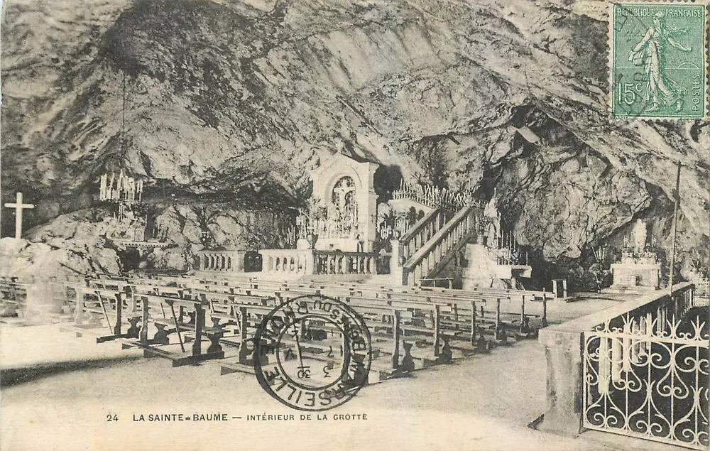La Sainte-Baume — Interno della grotta — Editore: Stabilimento D'Imprimerie e Phototypie - Recto