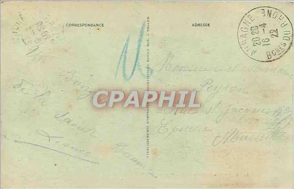 La Sainte-Baume — Interno della grotta — Editore: Stabilimento D'Imprimerie e Phototypie - Verso