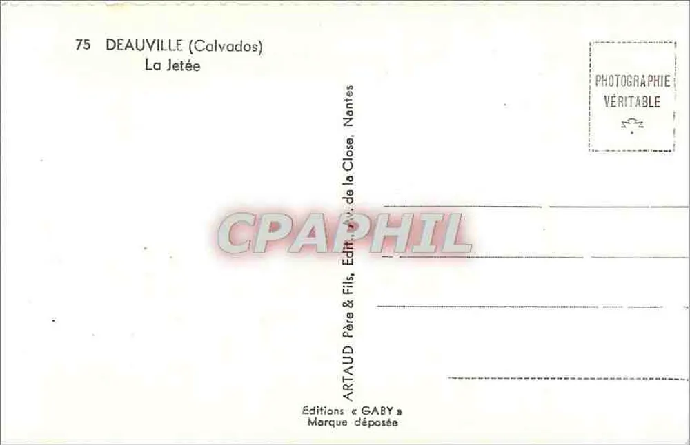 Deauville (Calvados) — La Jetée — Edities Gaby - Achterkant