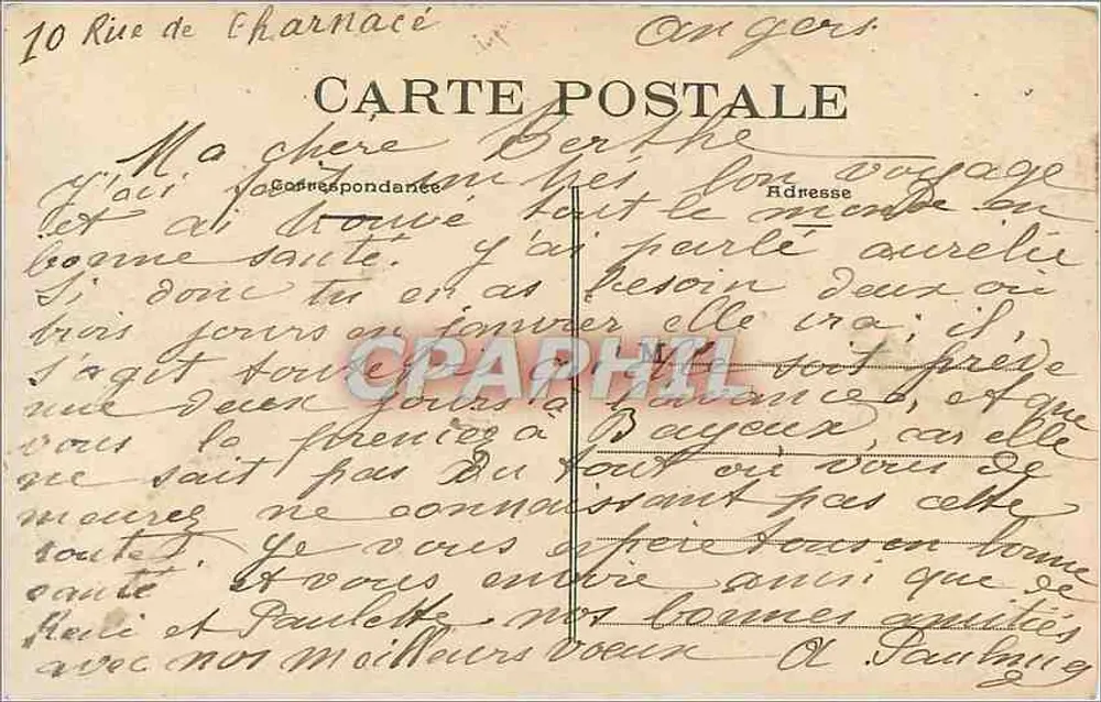 Angers - A Estátua de David d'Angers — N.G. n°43 - Verso