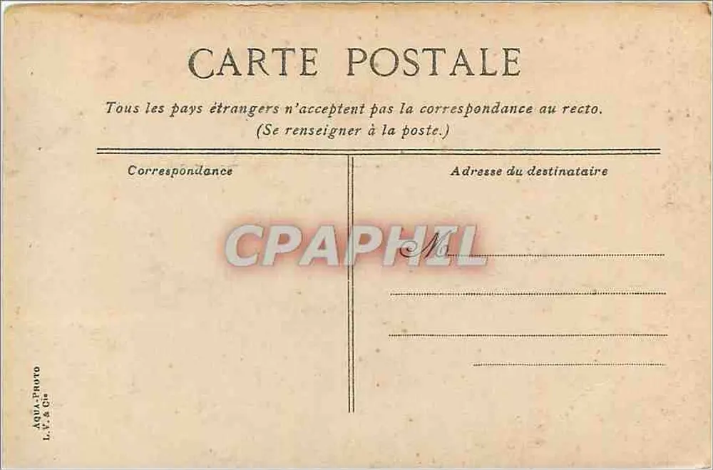 Angers. A entrada do castelo — L.V. & Cie, n° 282 - Verso