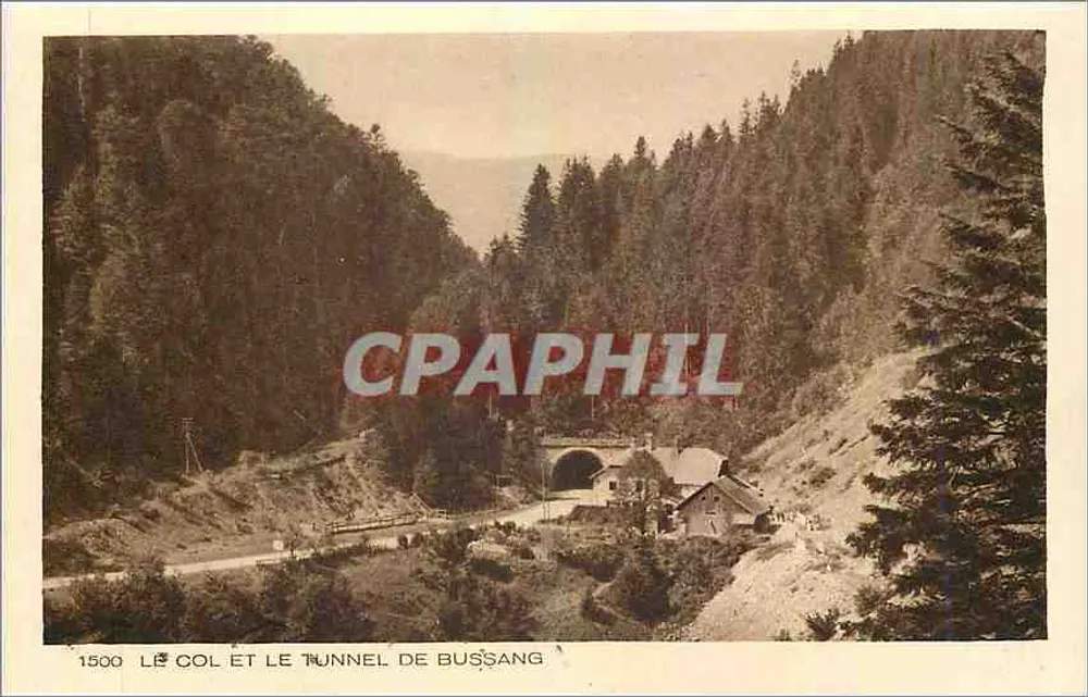 Het pas en het tunnel van Bussang — Collectie Les Vosges — uitgever BRAUN & Cie, Imp. Uitgever Dornach - Voorkant