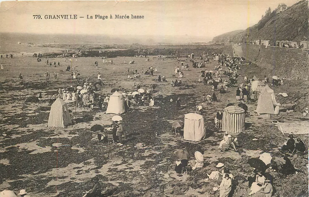 Granville — A Praia com Maré Baixa — Editor não identificado, n° 779 - Frente