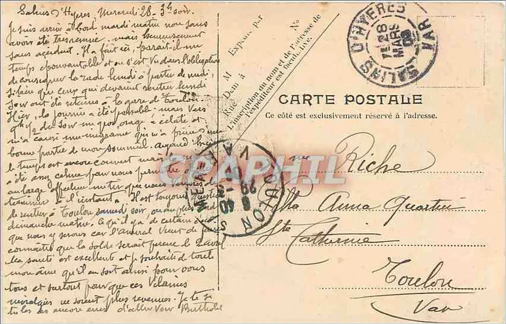 Kasteel van Nacqueville — Cherbourg, zijn omgeving — V.P. Parijs, nr. 114 - Achterkant