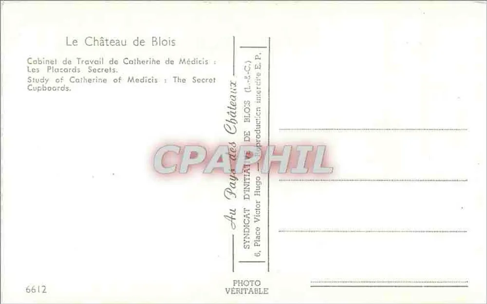 Schloss Blois — Catherine de Médicis' Arbeitszimmer — Die Geheimfächer - Rückseite