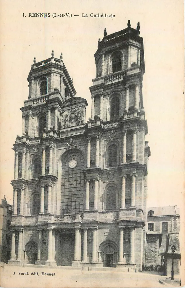 Rennes (Il-et-V.) — A Catedral — J. Sorel, editor Rennes - Frente