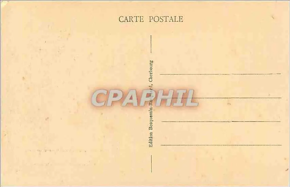 Cherbourg - A Nova Praia com maré baixa — Edição Benjamin-Raoul, Cherbourg - Verso