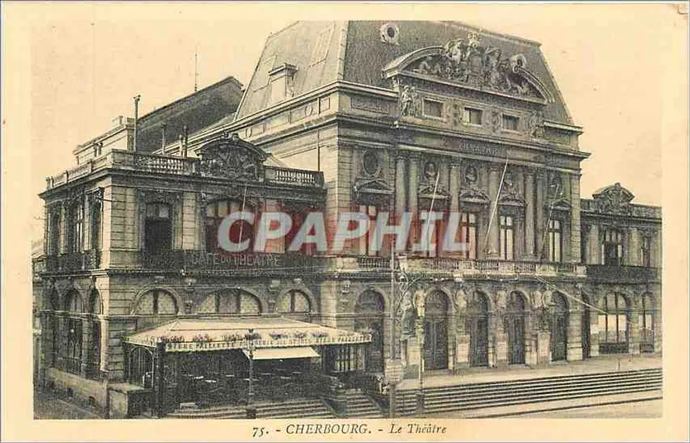 Cherbourg - O Teatro — Editor: Lecquemin, n°75 - Frente