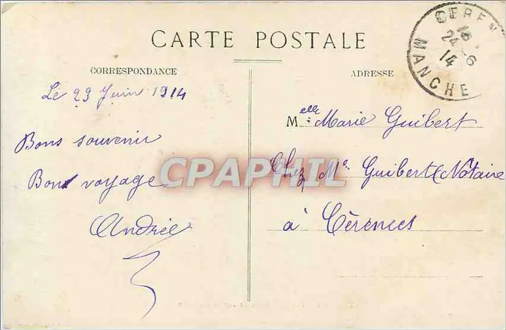 Granville — Effekt des Rücklichts am Hafen — N.G. n°122 - Rückseite
