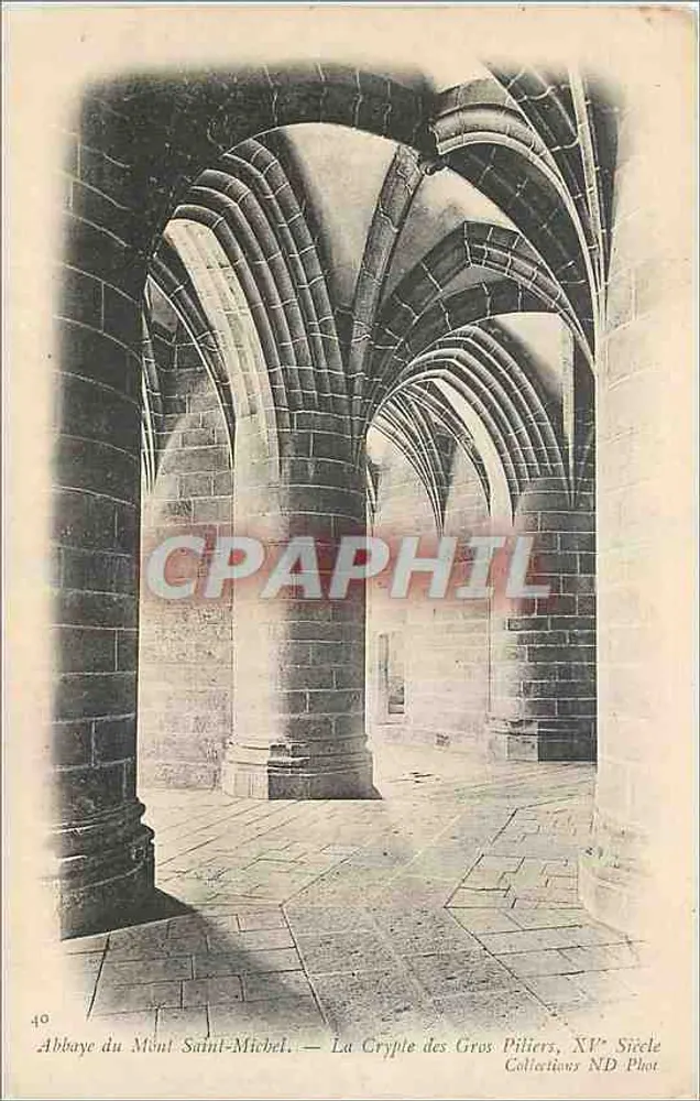 Abtei Mont Saint-Michel — Die Kathedrale der großen Säulen, 15. Jahrhundert — Collections ND Phot - Vorderseite