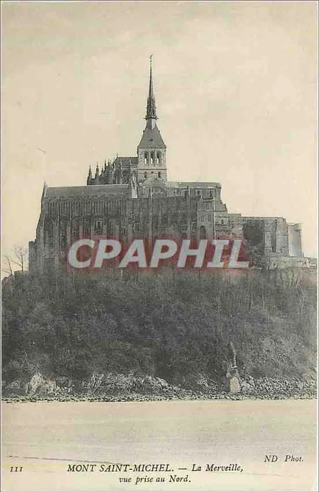 Mont Saint-Michel — La Merveille, Ansicht vom Norden — ND Phot. n° IIII - Vorderseite