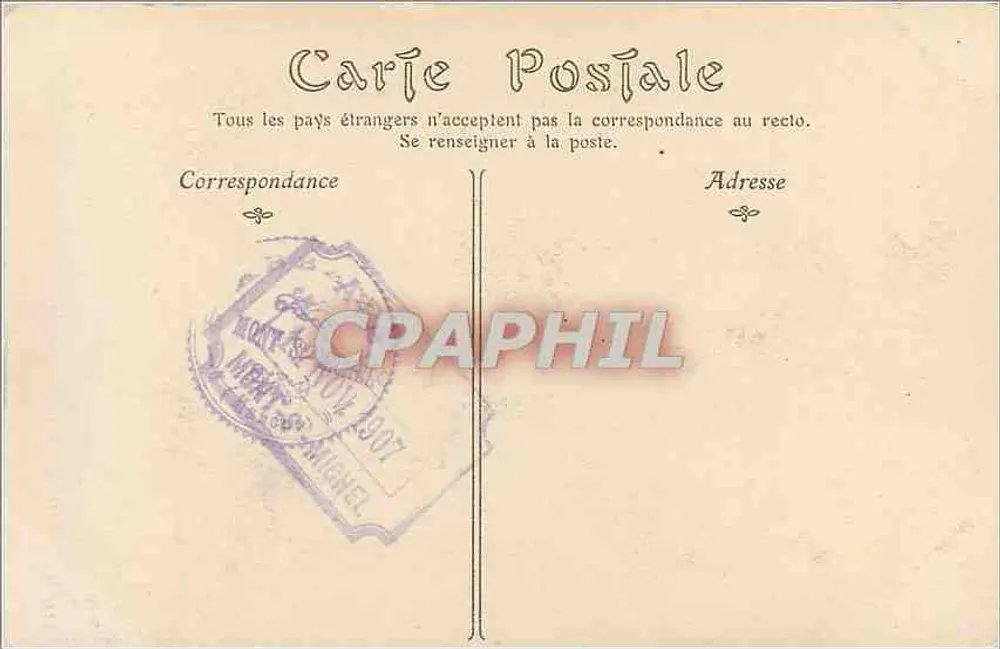Mont Saint-Michel — La Merveille, Ansicht vom Norden — ND Phot. n° IIII - Rückseite