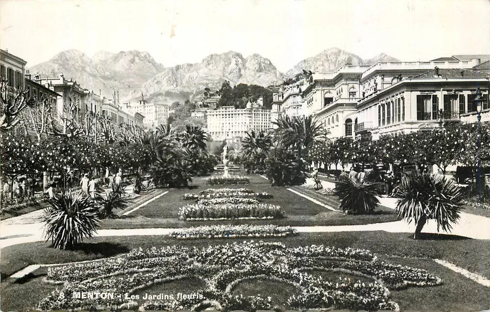 Menton — Jardins Fleuris — Ed. S.I.C.A. 98, Av. Saint-Lambert - Frente