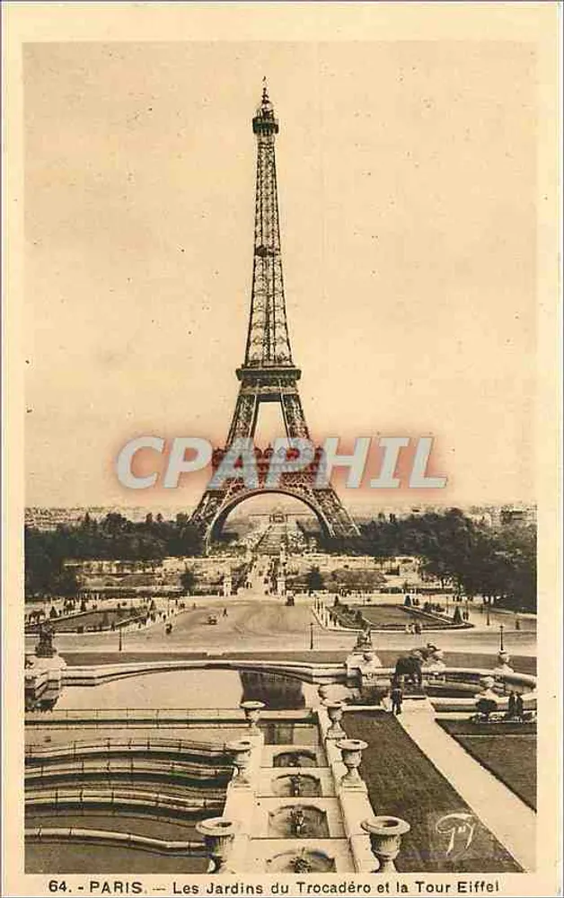Paris — Die Gärten des Trocadéro und die Eiffelturm — n°64 - Vorderseite