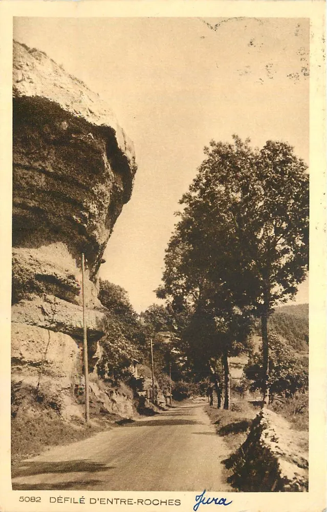 Passage van Entre-Roches — Jura — uitgever Braun & Cie, n° 5082 - Voorkant