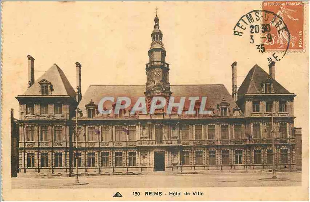 Reims — Hotel de Ville — Graphphil - Frente