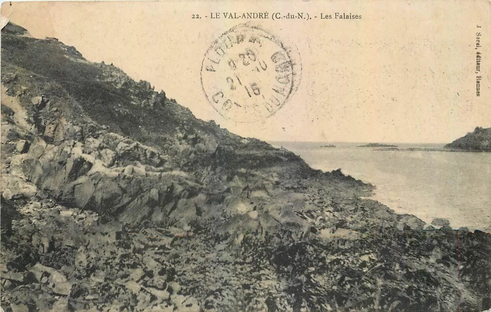 O Val-André (C.-du-N.) — As Falaises — J. Sural, editor, Rennes - Frente