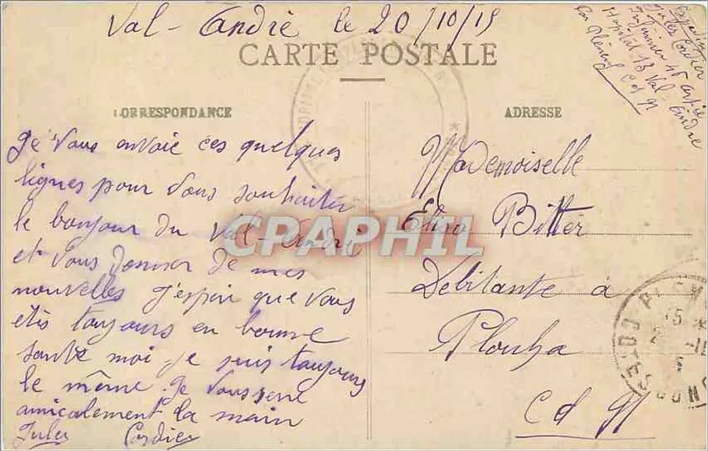 O Val-André (C.-du-N.) — As Falaises — J. Sural, editor, Rennes - Verso