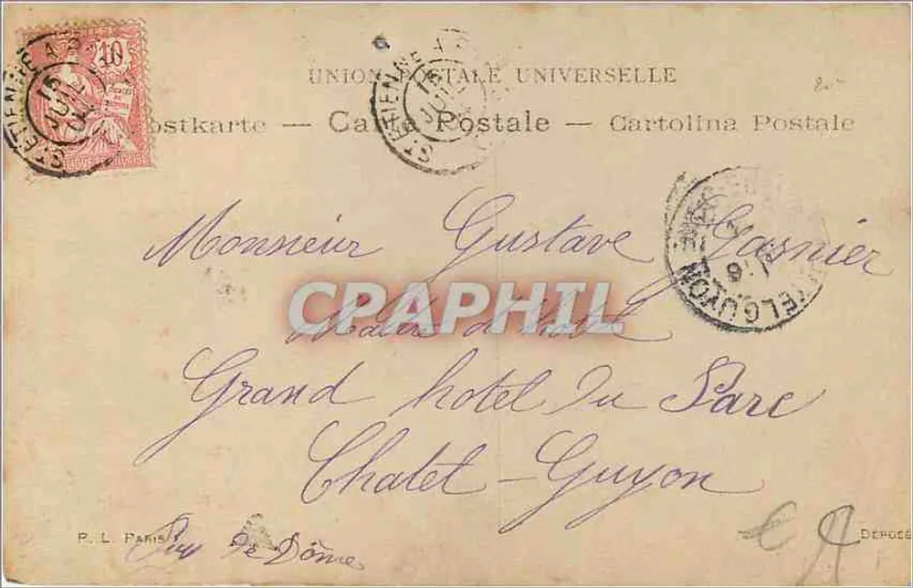 Menina com flores — carta postal antiga — editor não identificado, n° de série 815 - Verso
