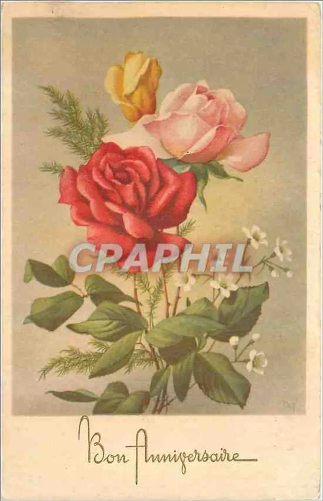 Buquê de rosas — Feliz Aniversário — editor Hmag, n° 547 - Frente
