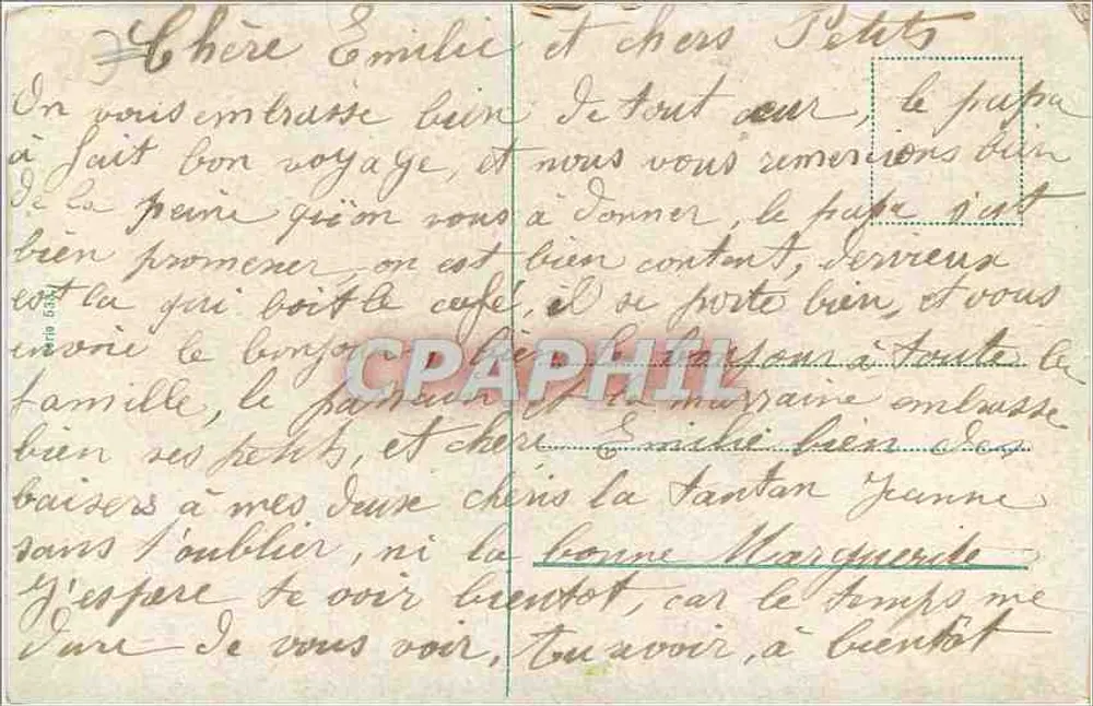 Petite fille en robe blanche et bonnet orange — scène de bain — éditeur 'C. P. A. PHIL' n° 633 - Verso