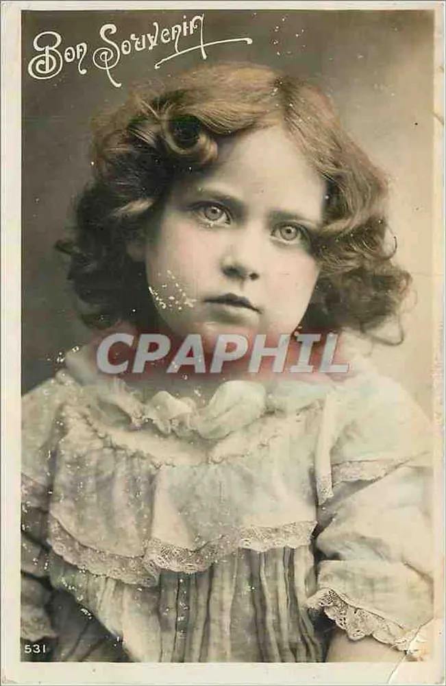 Petite fille — portrait en buste — éditeur 'Bon Souvenir' n°531 - Frente