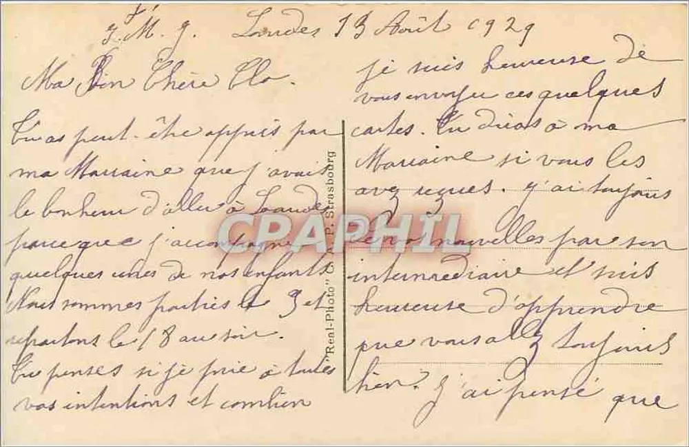 Lourdes — A Virgem coroada — editor A.P. n°46 - Verso