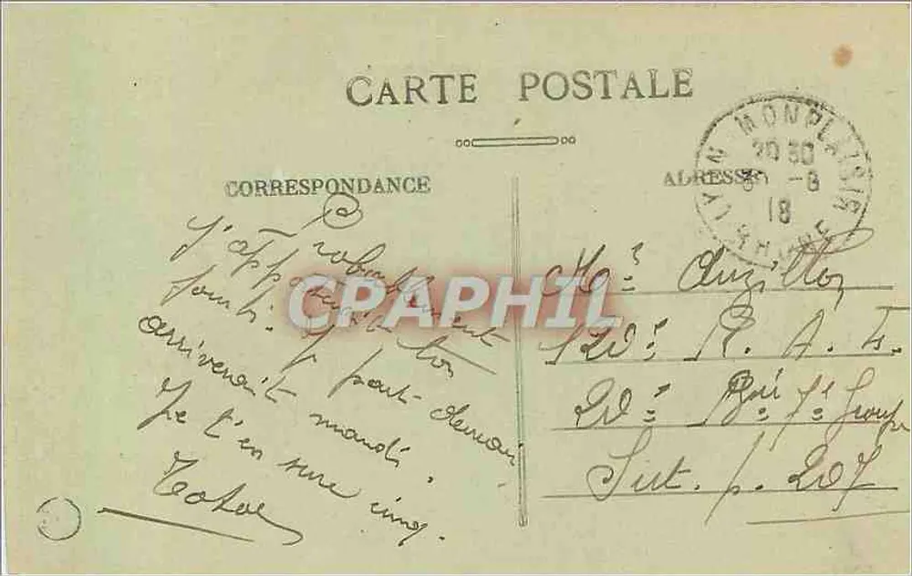 LYON — Cours Gambetta — Editor D. Lyon, número de série não visível - Verso