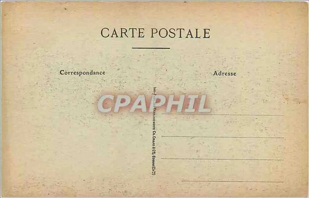 LYON — Bahnhof Brotteaux — Gärten und Buffet — Carrier, Verlag Eintragung - Rückseite