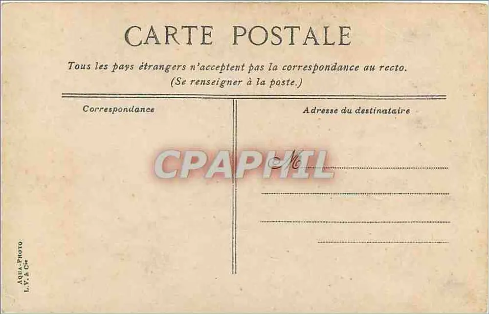 Angers - A entrada do castelo — L.V. & Cie, n° 252 - Verso