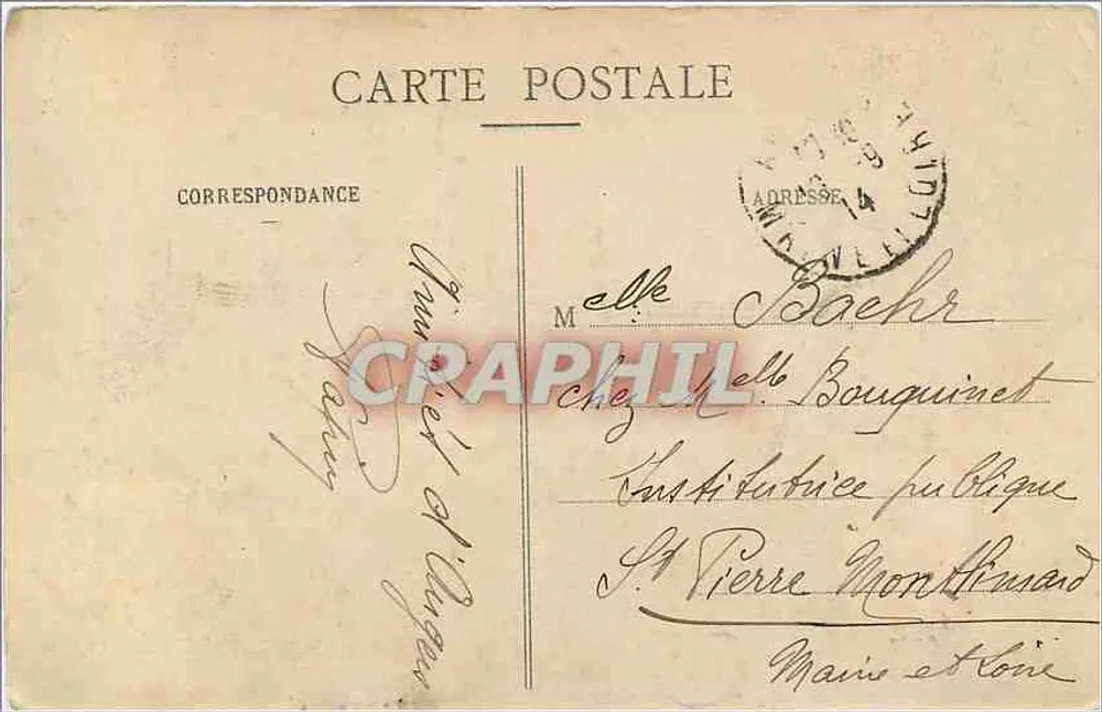 A Prefeitura - Angers — editor L. V. fot. n°44 - Verso