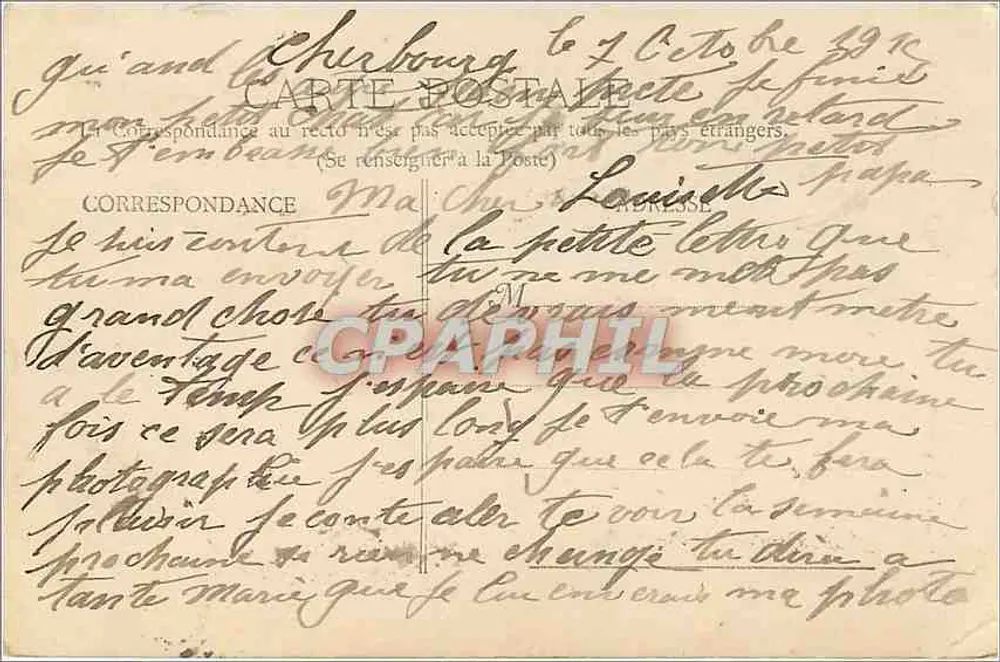 Cherbourg — Igreja de São Vicente — A. V. Cherbourg, N. 125 - Verso