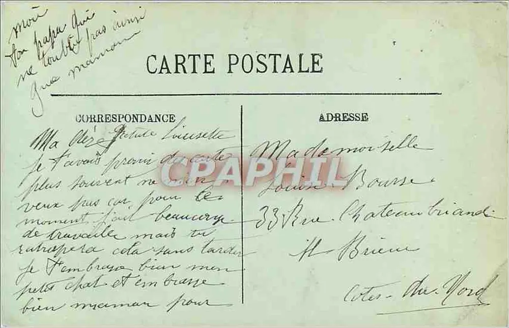 Cherbourg — A Igreja da Santíssima Trindade — I.L.L. n°58 - Verso