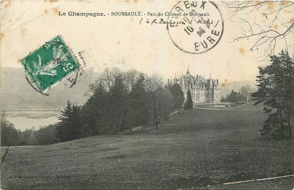 ला चांपाग्ने - बौर्सॉल्ट - बौर्सॉल्ट के किले के पार्क - एडिटर : जे. फ्यूरेट, लिथोग्राफर प्रिंटर, एपिनाल - आगे