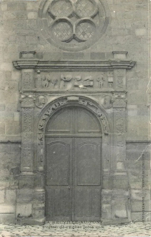 La Neuville-au-Pont — Ansicht des Kirchenportals (Südseite) — Martinet-Hedillard, 501 - Vorderseite