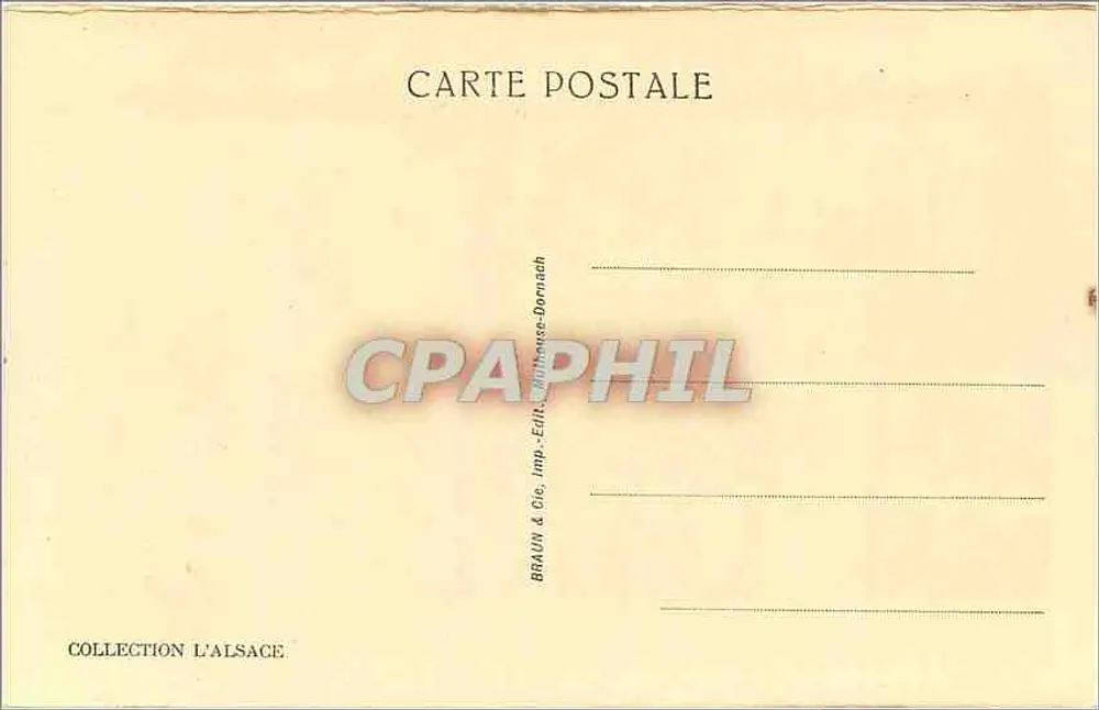 Massif du Hohneck — Le Fischbœdle — Braun & Cie, imp.-Édits, Mulhouse-Dormach - Verso