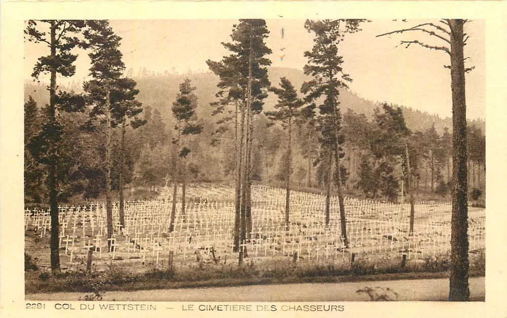 Col du Wettstein — Der Friedhof der Jäger — Braun & Cie, Verleger, Mulhouse-Dornach, n°2281 - Vorderseite